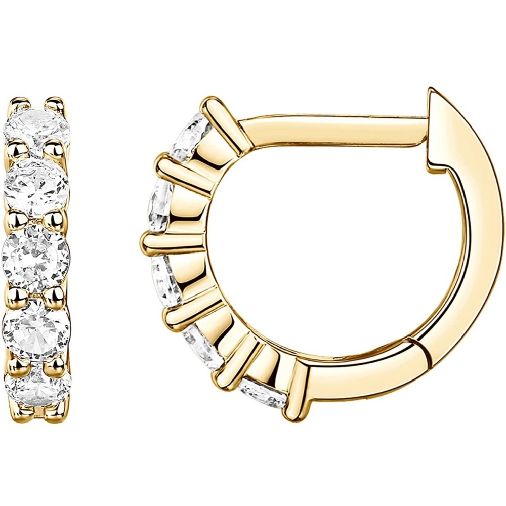 Free w/ purchase - PAVOI 14K Gold Plated Sterling Silver Cubic Zirconia Earrings